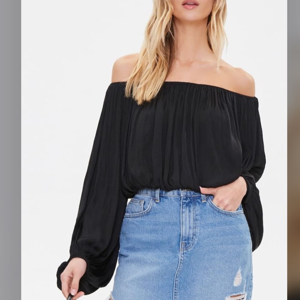 F21 Tumeric Peasant Blouse